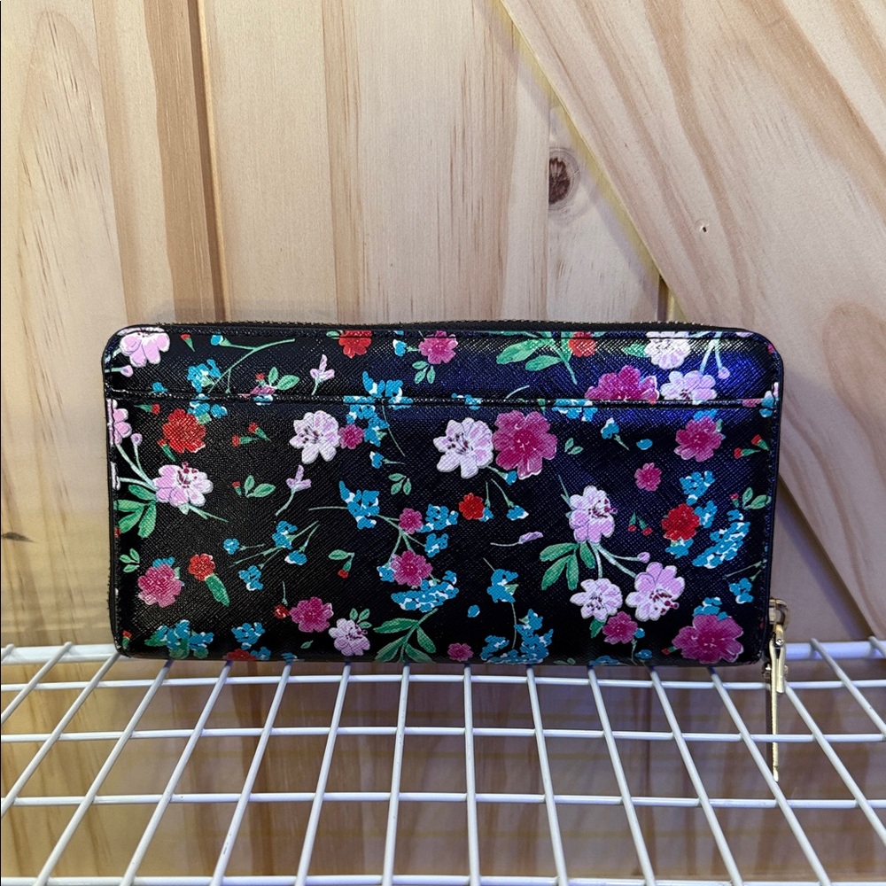 Kate Spade Black Wallet with Floral Design - Picture 3 of 8